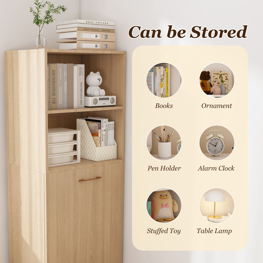 Stretchable desk, office desk with storage shelves and mobile wheels, foldable desk suitable for small apartments and offices,burlywood