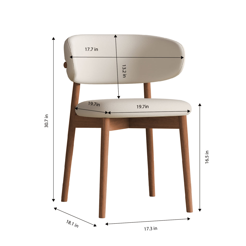 Mid-Century Modern wood feet  Dining Chair (Set of 2) – Stylish Wooden Chairs for Dining Room, Kitchen, or Living Room, Comfortable & Durable, Easy to Assemble