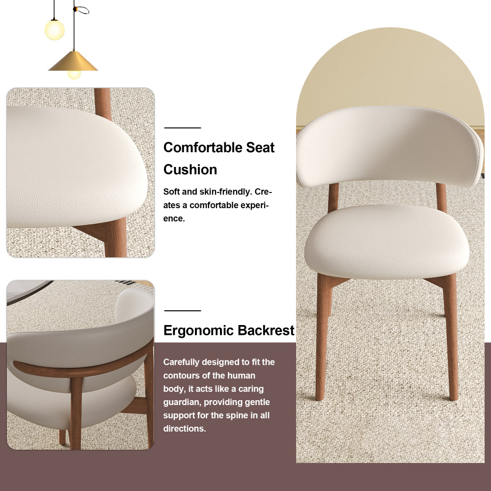 Mid-Century Modern wood feet  Dining Chair (Set of 2) – Stylish Wooden Chairs for Dining Room, Kitchen, or Living Room, Comfortable & Durable, Easy to Assemble