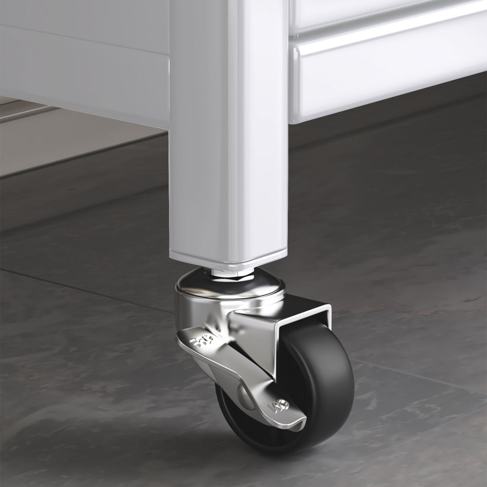 65'' Tall Kitchen Bakers Rack with Flip Door Cabinet, 5 Tier Multifunctional Microwave Stand Buffet, Coffee Bar, Kitchen Pantry Storage Cabinet Shelf, Quick Assembly, White