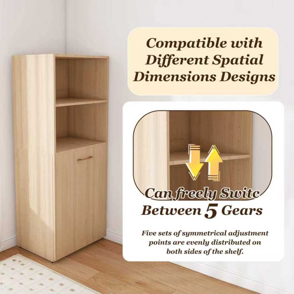 Stretchable desk, office desk with storage shelves and mobile wheels, foldable desk suitable for small apartments and offices,burlywood